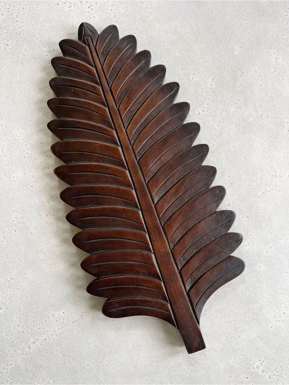 Target ‘08 Large Carved Wooden Palm Leaf Wall Hanging Boho Beach Decor